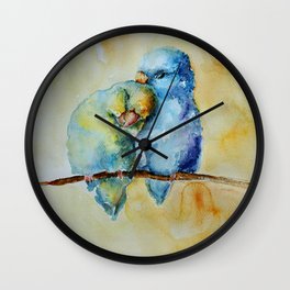 Cute Birds in Love Wall Clock
