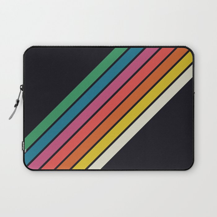 7 Classic Colorful Summer Style Retro Stripes Laptop Sleeve