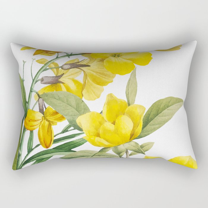Yellow Flowers Rectangular Pillow