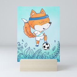 Soccer Fox Mini Art Print