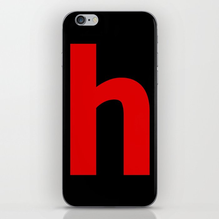 letter H (Red & Black) iPhone Skin