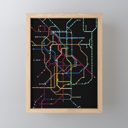 City transport map Framed Mini Art Print