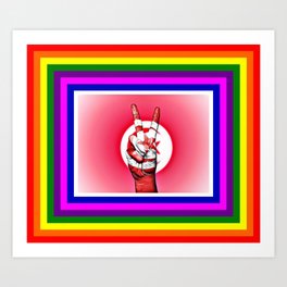 Tunisia World Peace Flag Art Print | Rainbow, Graphicdesign, Flag, World, Retro, Tunisia, National, Gay, Digital, Peace 
