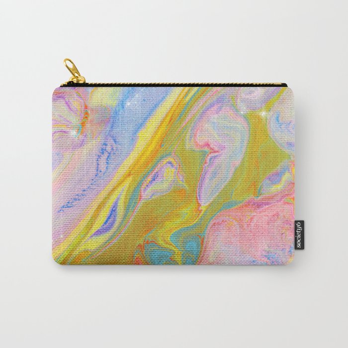 Colorful Marble Swirl Carry-All Pouch