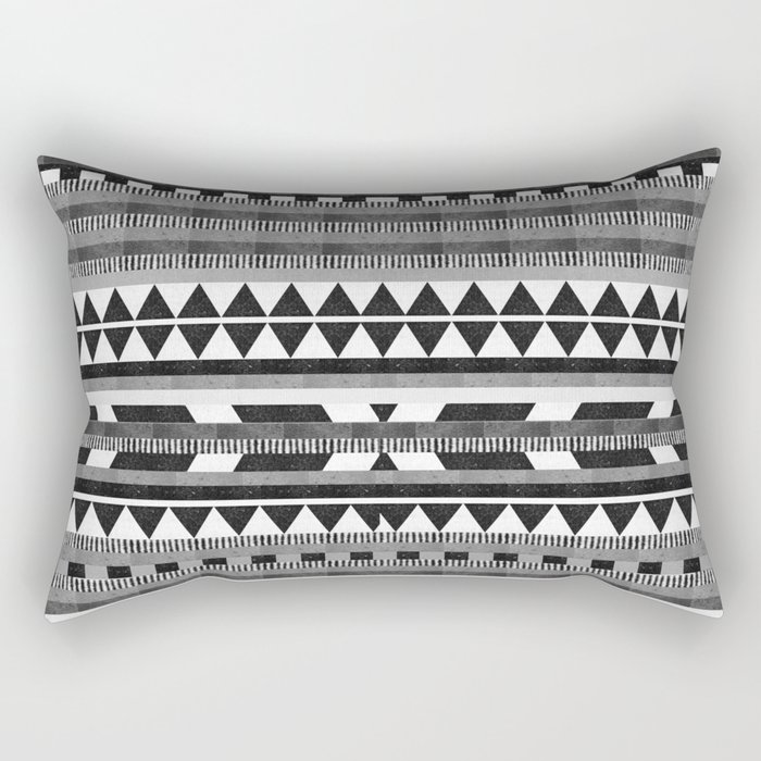 DG Aztec No.1 Monotone Rectangular Pillow