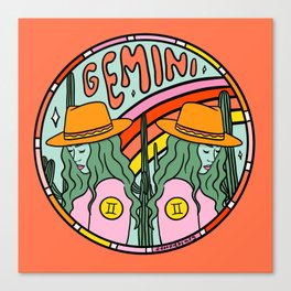 Gemini Cowgirl Canvas Print