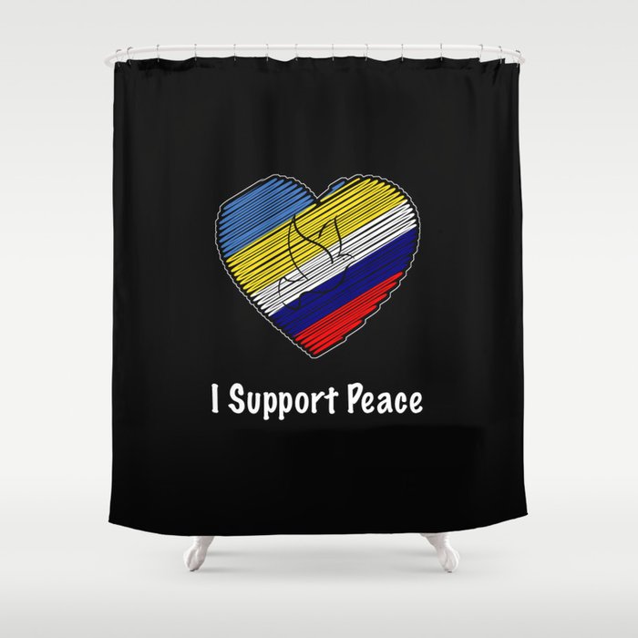 I Support Peace Shower Curtain