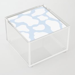 Retro Pastel Blue Kids-Core Cowhide Spots Acrylic Box