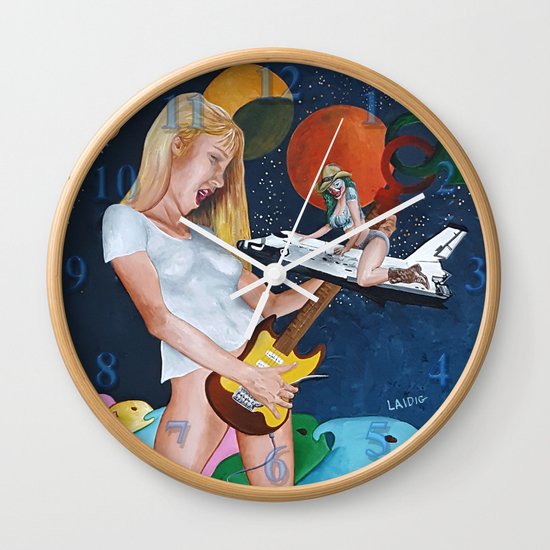 The illusory rockstar Wall Clock