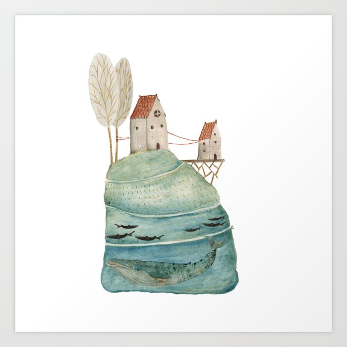 The sea house #1 Art Print