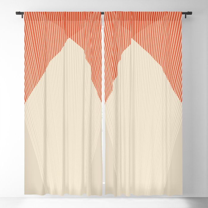 Cecilia Design III - Red Blackout Curtain