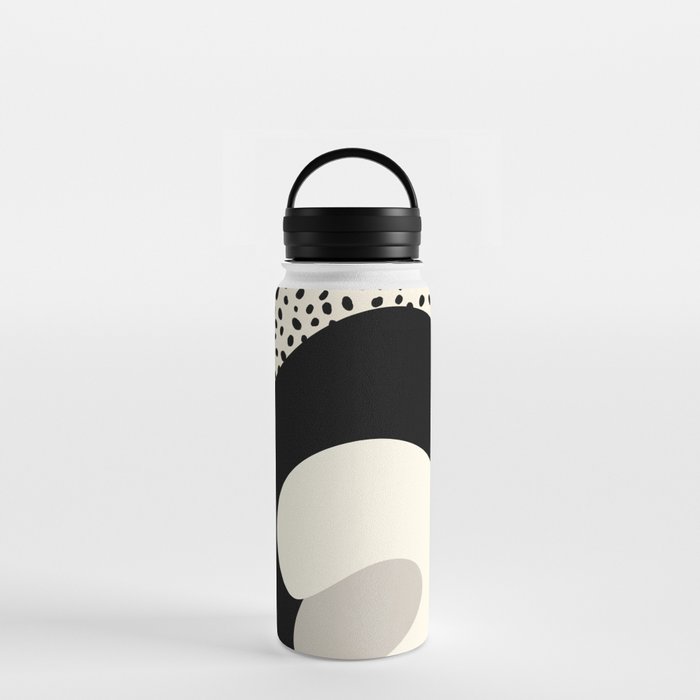 Love Black White Abstract Water Bottle