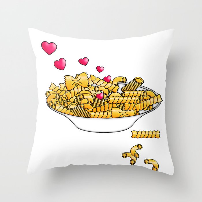 Macaroni and Cheese Love Throw Pillow