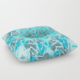Antique Galactic Turquoise Lace  Floor Pillow