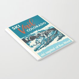 Ski Vail Colorado, vintage poster Notebook