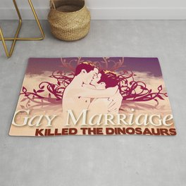 Gay Marriage Killed the Dinosaurs Rug