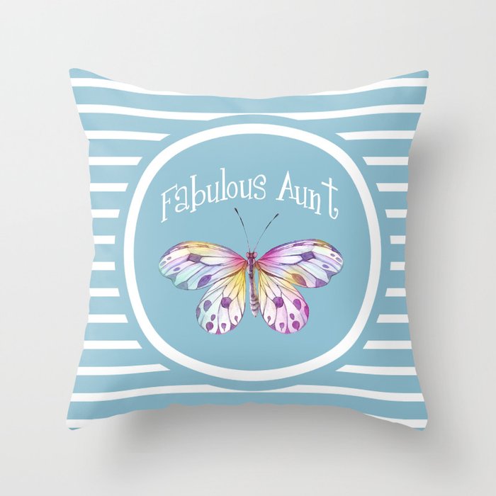 Fabulous Aunt Butterfly Gifts Throw Pillow