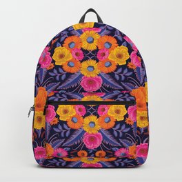 Vibrant Neon Floral Backpack