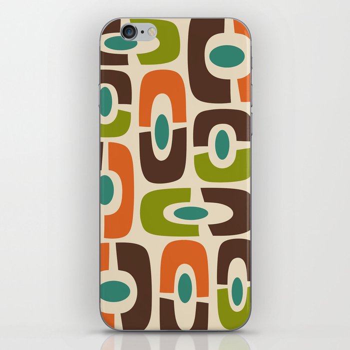 Colorful Mid-Century Modern Cosmic Abstract 397 iPhone Skin