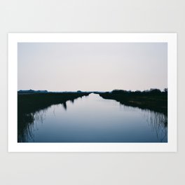 Calm canal in the Dutch countryside | Groningen, the Netherlands | landscape photography Art Print