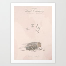 The Fly - Movie poster from David Cronenberg's classic horror film with Jeff Goldblum Art Print