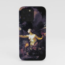 Satan, Sin and Death, Scene from Miltons Paradise Lost, William Hogarth 1735 iPhone Case