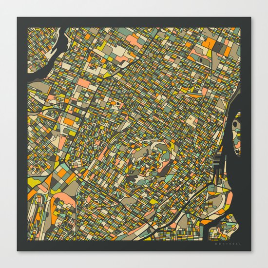 MONTREAL MAP Canvas Print