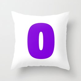 0 (Violet & White Number) Throw Pillow