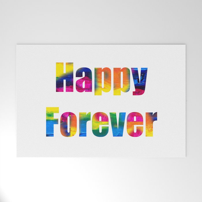 Happy Forever Welcome Mat