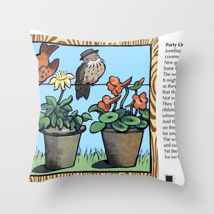 Party Line Throw Pillow