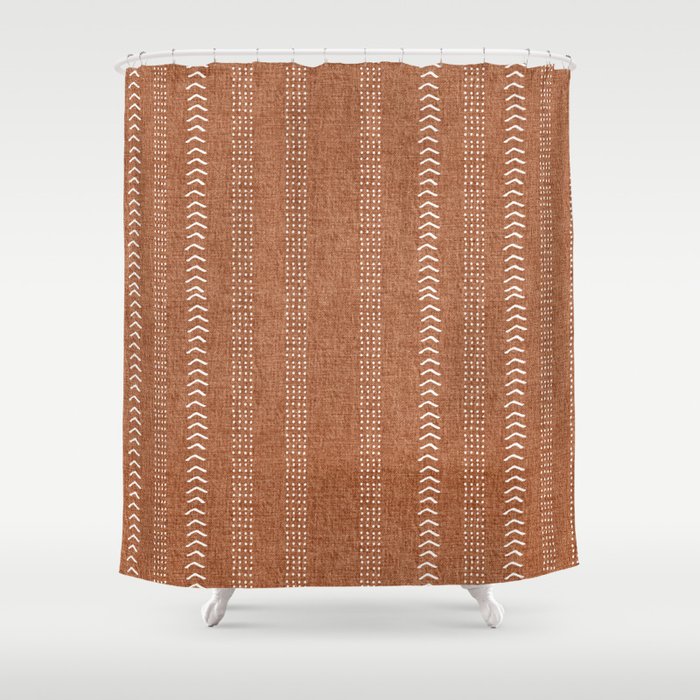 Arrows in Rust Neutral Shower Curtain