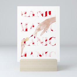 Manic Red Manicure Text Art Mini Art Print