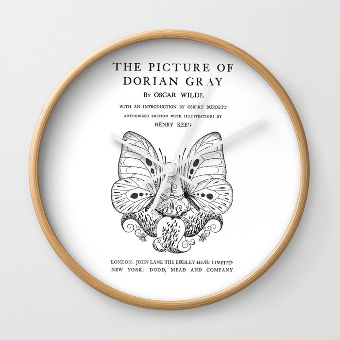 The Picture of Dorian Gray Oscar Wilde Title Page Wall Clock