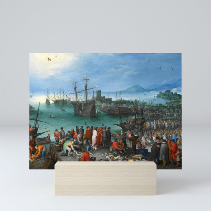 Jan Brueghel the Elder "Harbor Scene with St. Paul's Departure from Caesarea" Mini Art Print