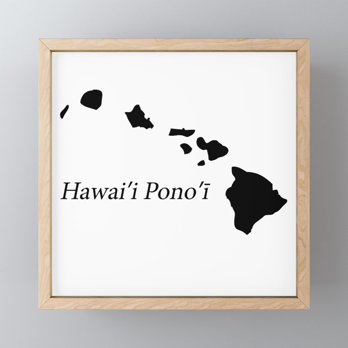 Islands of Hawaii Framed Mini Art Print