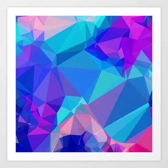 Neon Ice Art Print