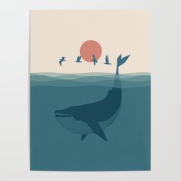 I'm like a bird - Whale Poster