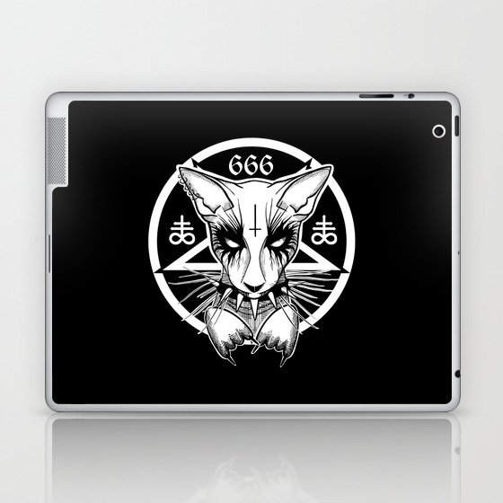 Black Metal Cat Laptop & iPad Skin