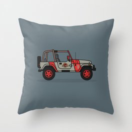 Jurassic Park Jeep Throw Pillow
