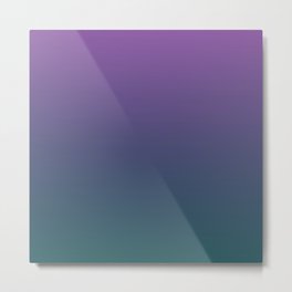 Purple and teal ombre Metal Print