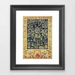 William Morris Northern Garden with Daffodils, Dogwood, & Calla Lily Floral Textile Print Framed Art Print