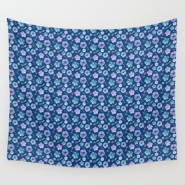 Blue and Pink Phlox Flowers Wall Tapestry