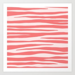 Pink Zebra Art Print