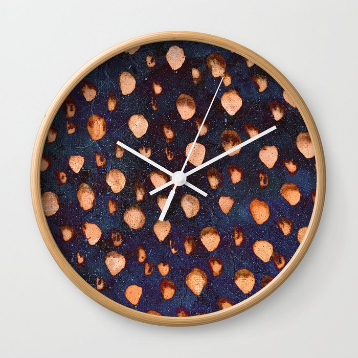 dots copper Wall Clock