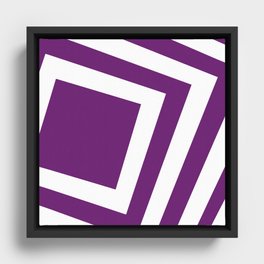 Dark purple squares background Framed Canvas