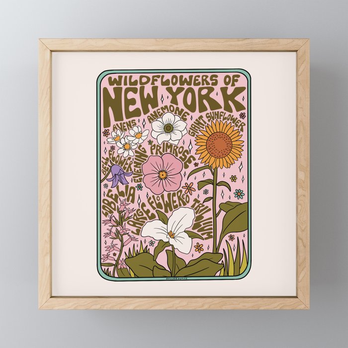 New York Wildflowers Framed Mini Art Print