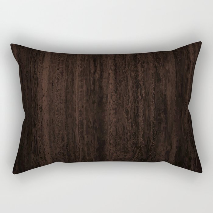 Very Dark Coffee Table Wood Texture Rectangular Pillow