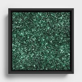 Emerald Design Pattern Framed Canvas