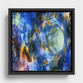 beyond the universe Framed Canvas