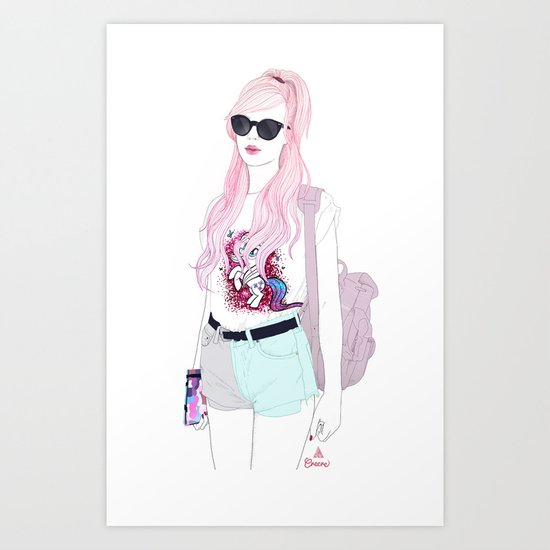 Pastel Fashion Art Print
